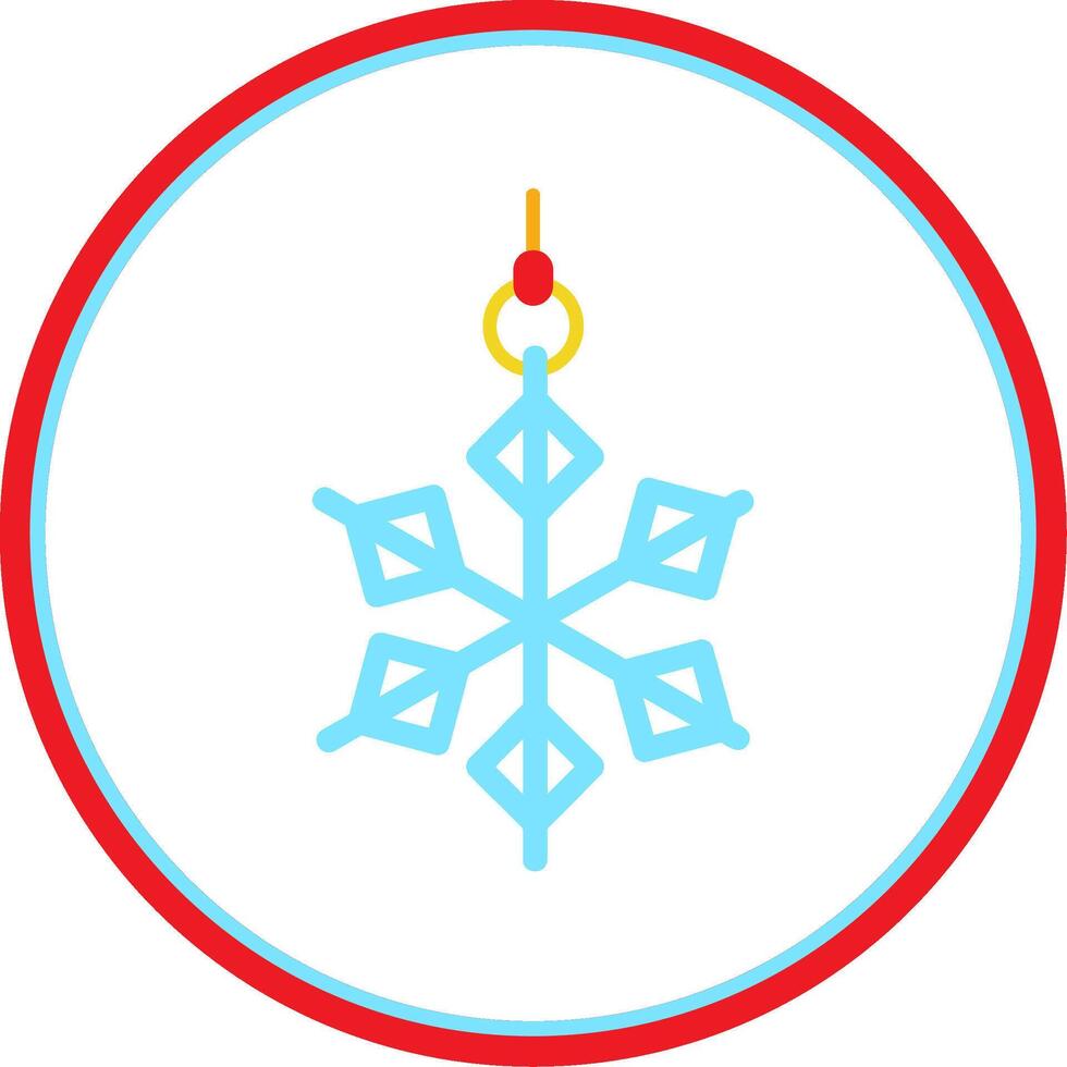 Snowflake Flat Circle Uni Icon vector