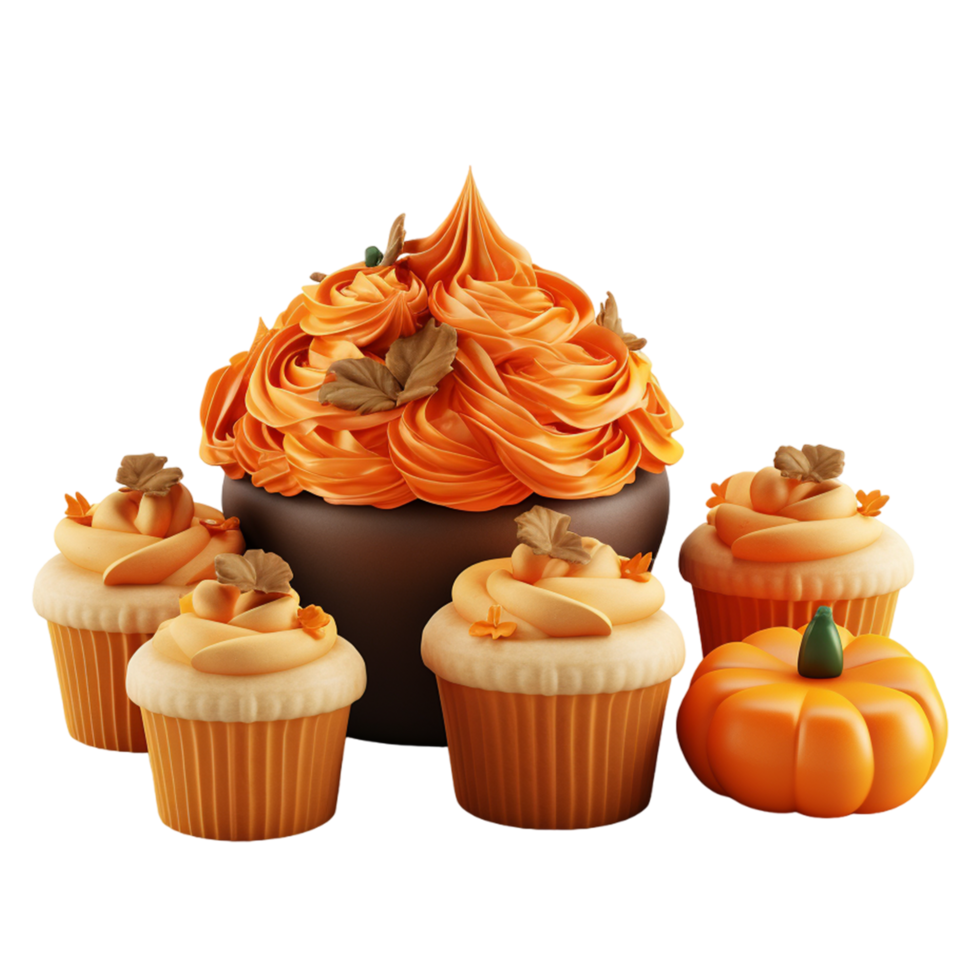 AI generated Bright original pumpkin poppy seed buns with nuts png