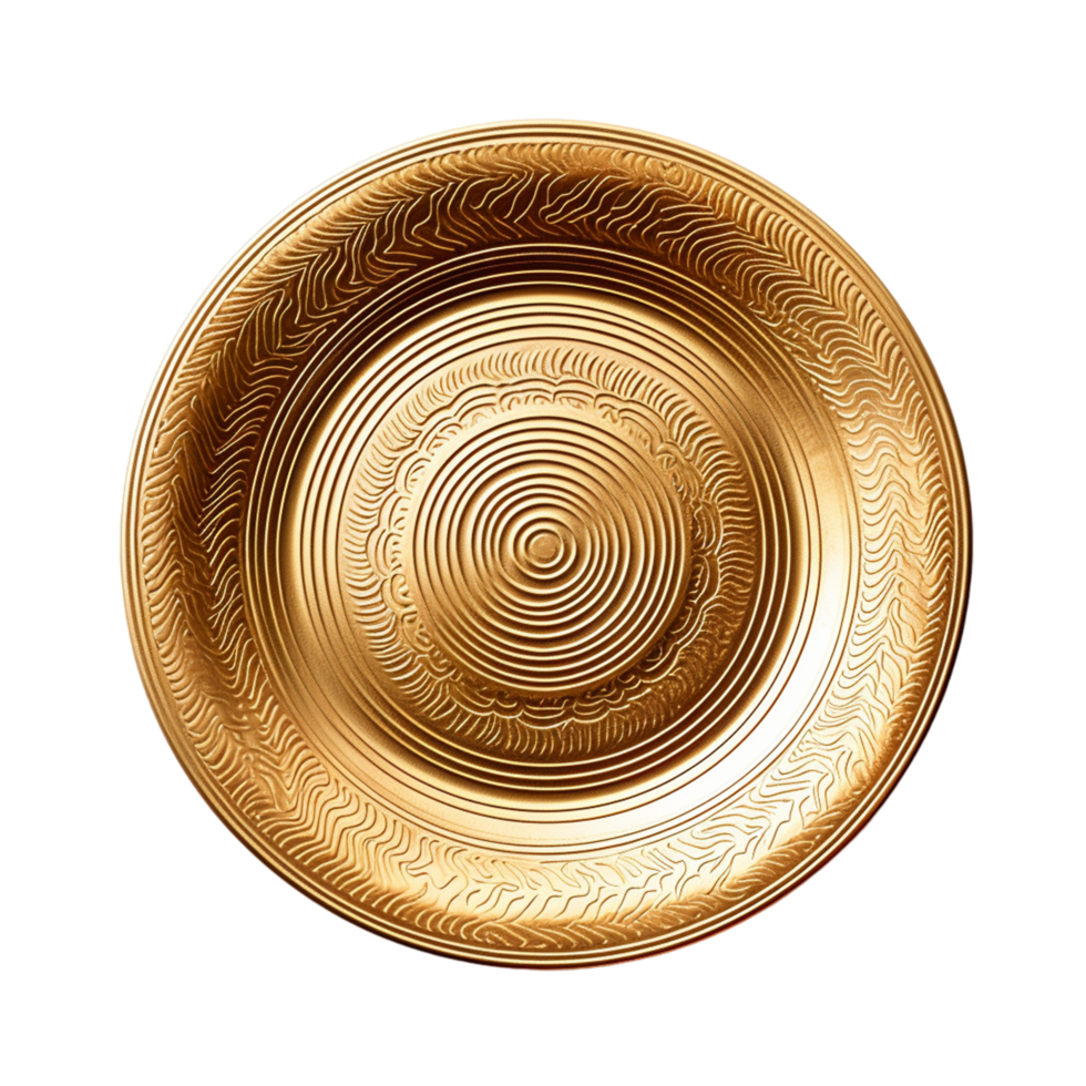 AI generated Top view dinner set plate png