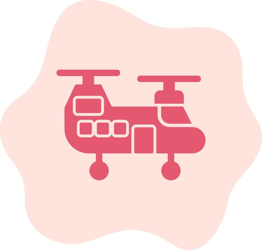 icono de vector de helicóptero militar