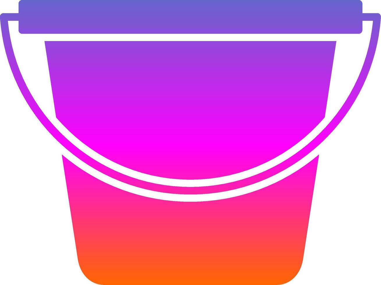 Bucket Glyph Gradient Icon vector