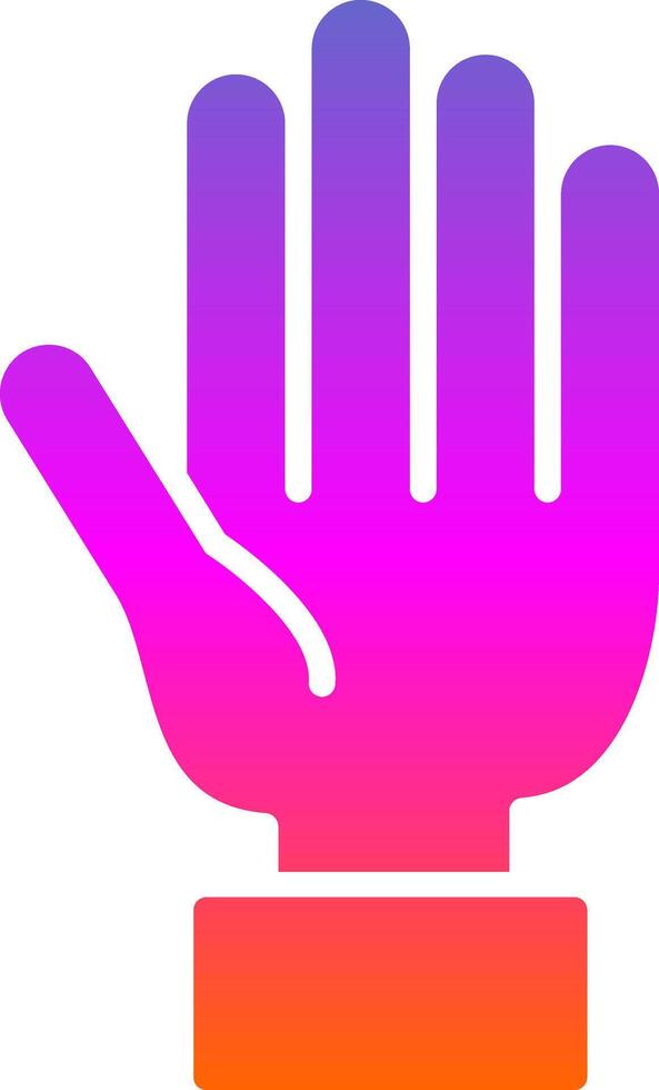 Hand Glyph Gradient Icon vector