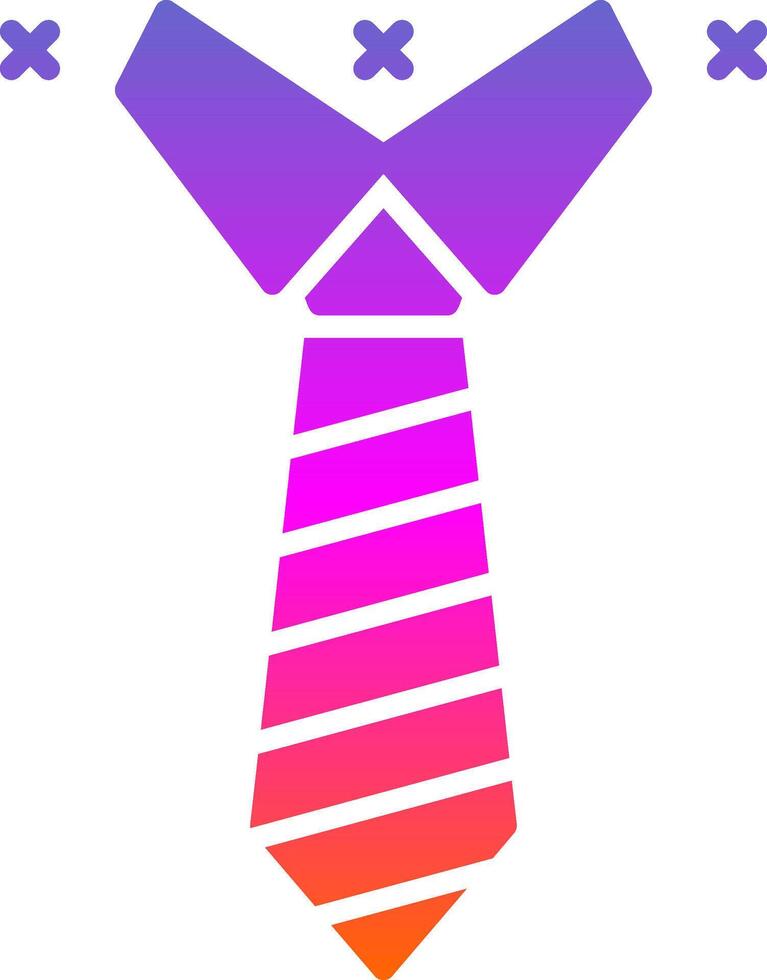 Tie Glyph Gradient Icon vector