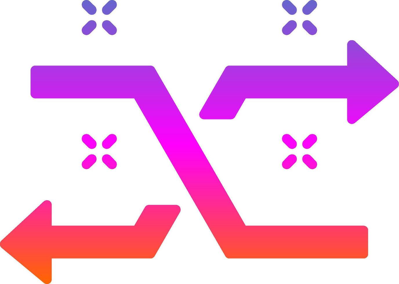 Shuffle Glyph Gradient Icon vector