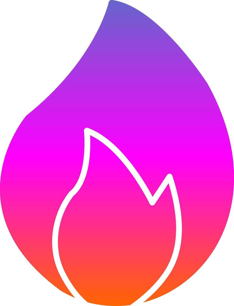 Burn Glyph Gradient Icon vector