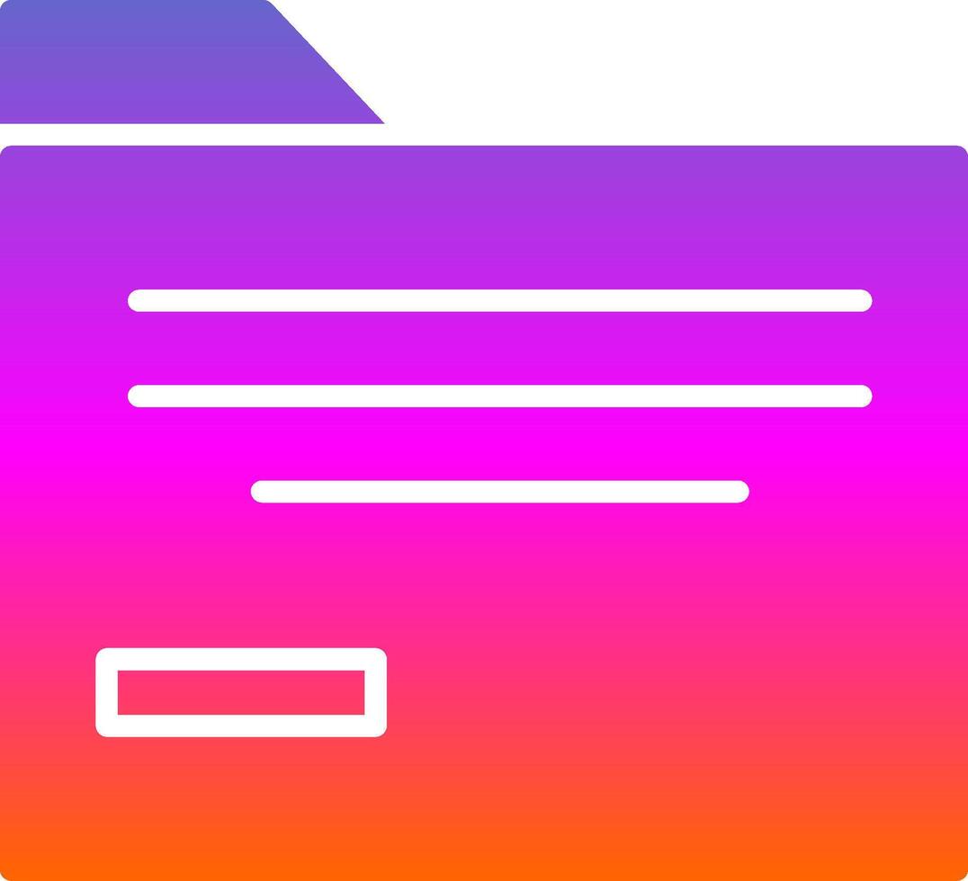 Folder Glyph Gradient Icon vector