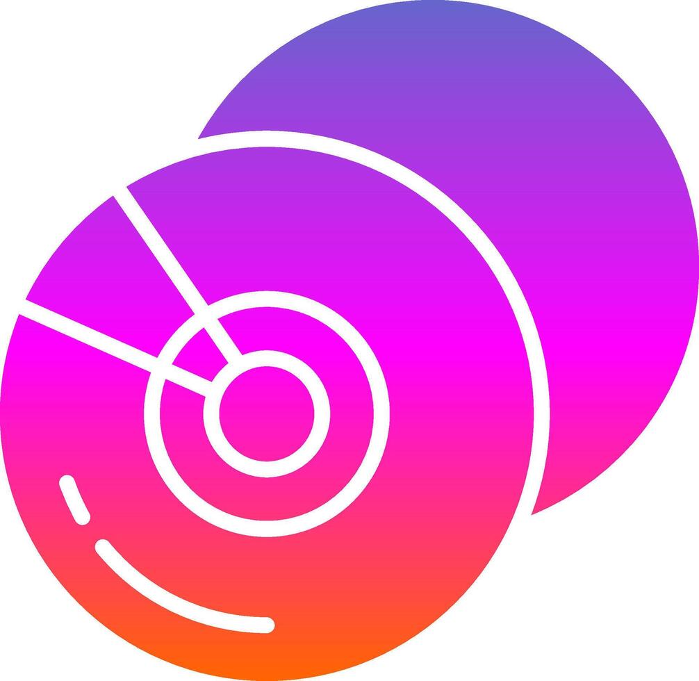 Compact Disk Glyph Gradient Icon vector