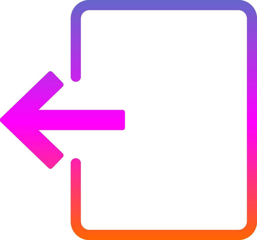 Exit Door Glyph Gradient Icon vector