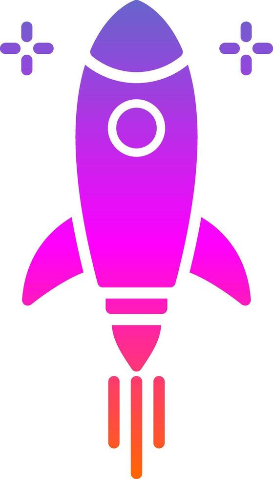 Rocket Glyph Gradient Icon vector
