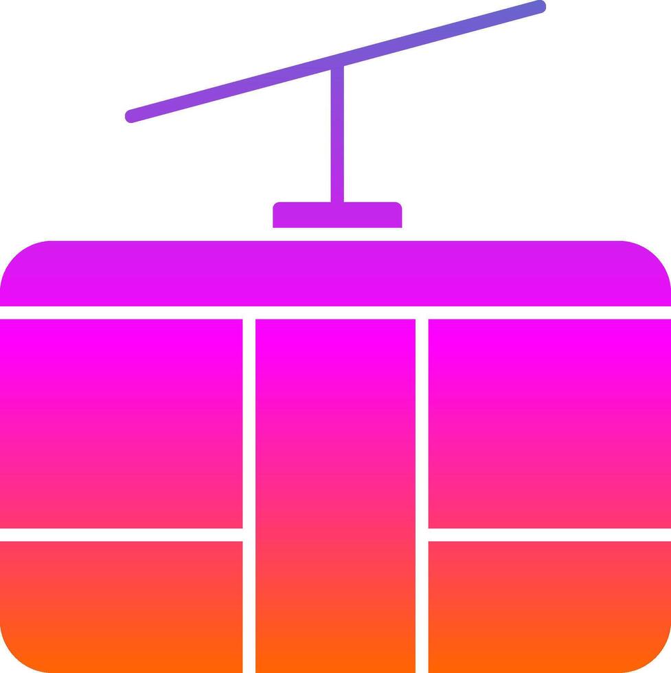 Cableway Glyph Gradient Icon vector