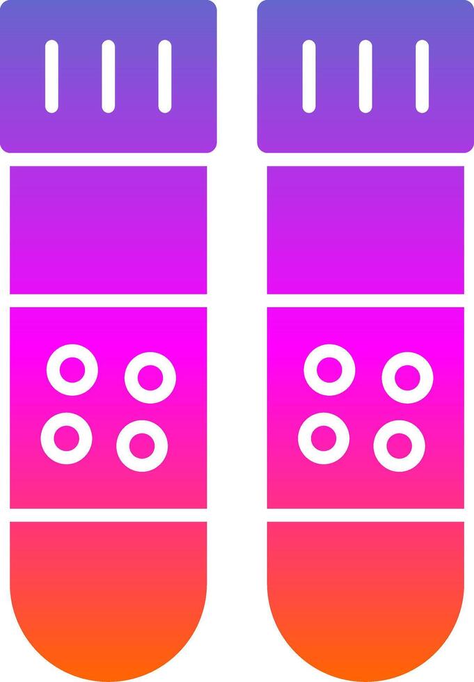Test Tubes Glyph Gradient Icon vector