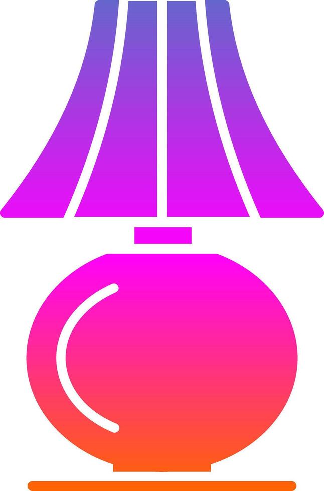 Table Lamp Glyph Gradient Icon vector
