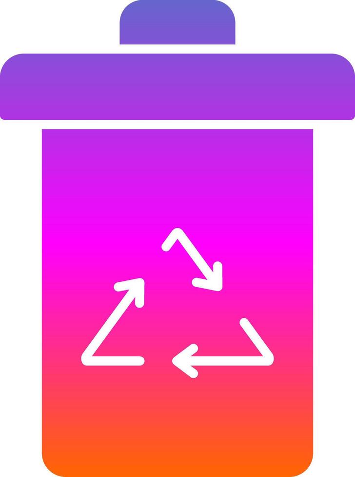 Garbage Glyph Gradient Icon vector