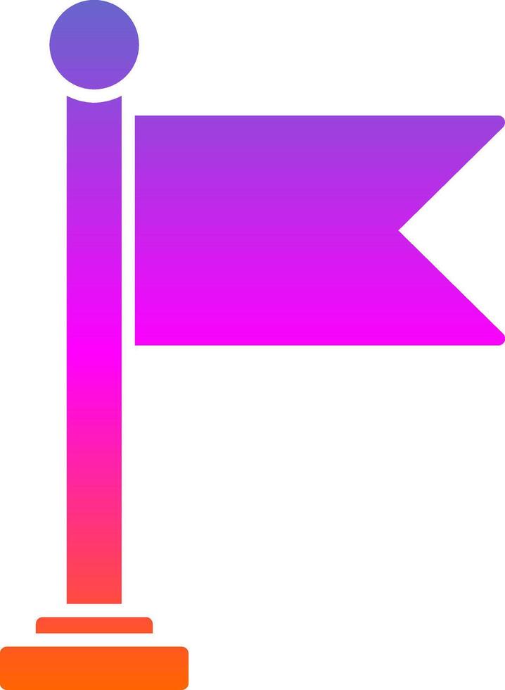 Flag Glyph Gradient Icon vector