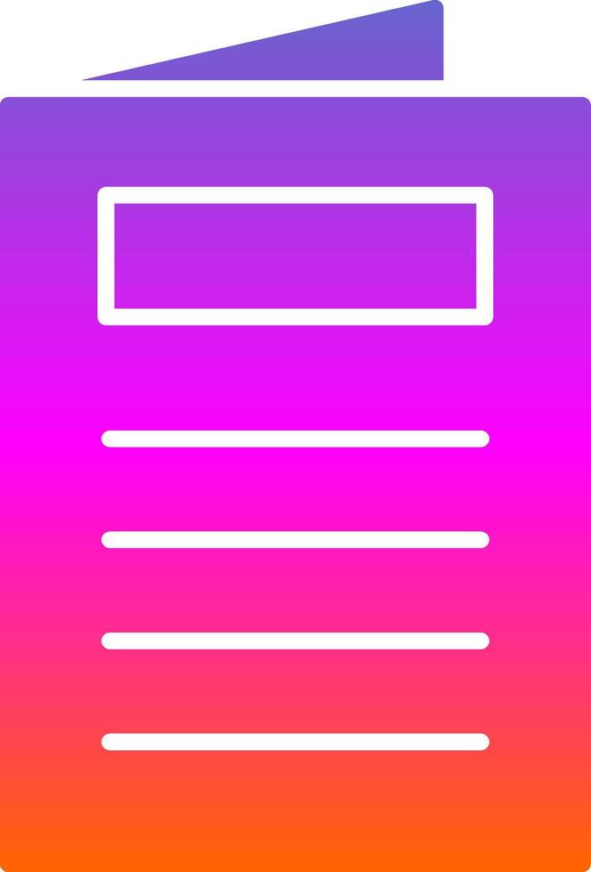 Postcard Glyph Gradient Icon vector