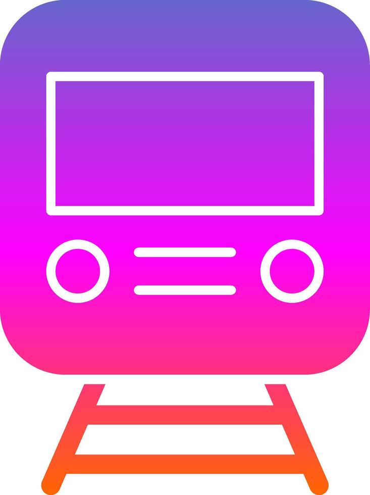 Rail Glyph Gradient Icon vector