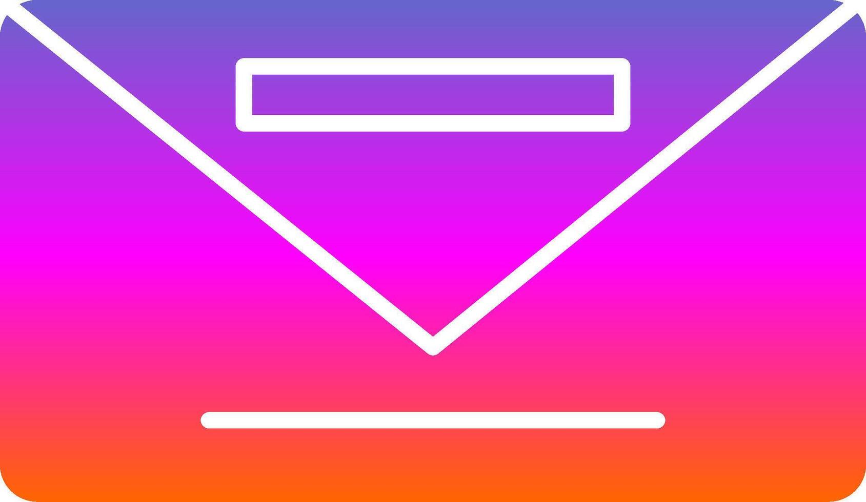 Envelope Glyph Gradient Icon vector