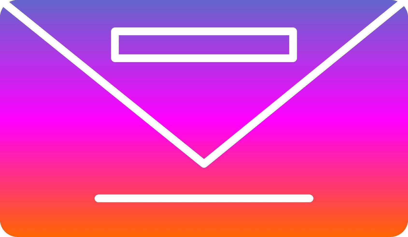 Envelope Glyph Gradient Icon vector