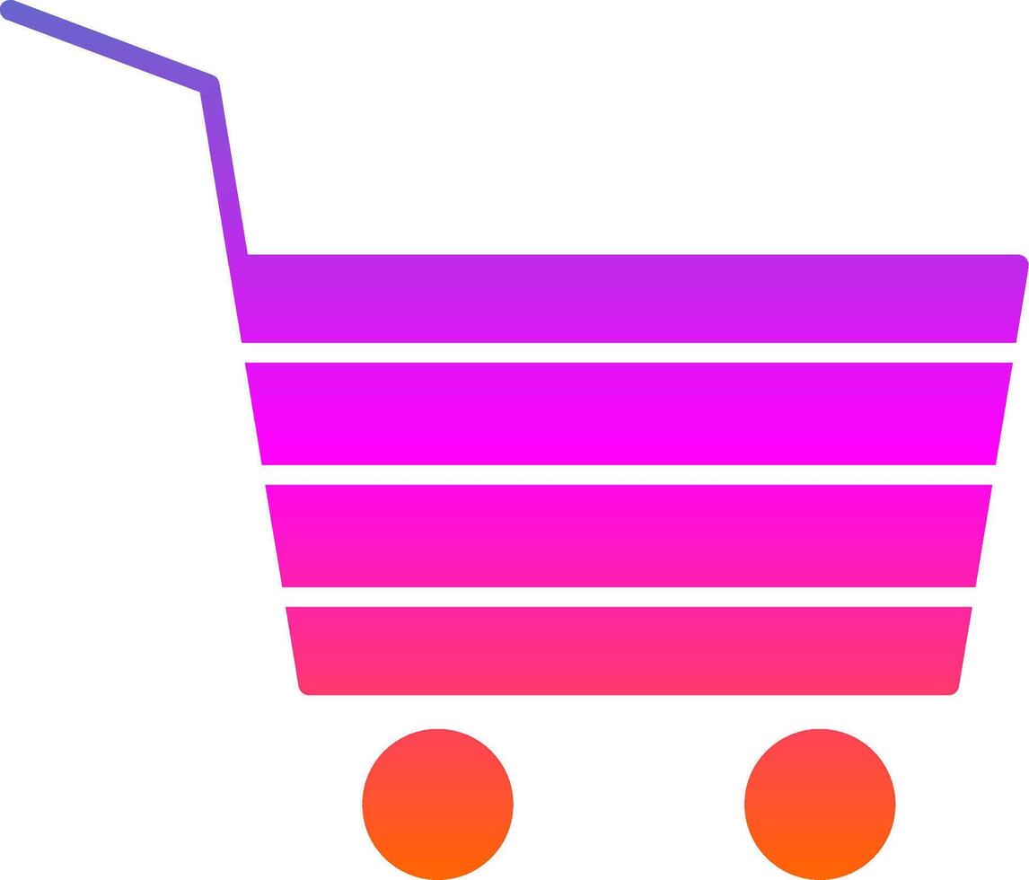 Trolley Glyph Gradient Icon vector