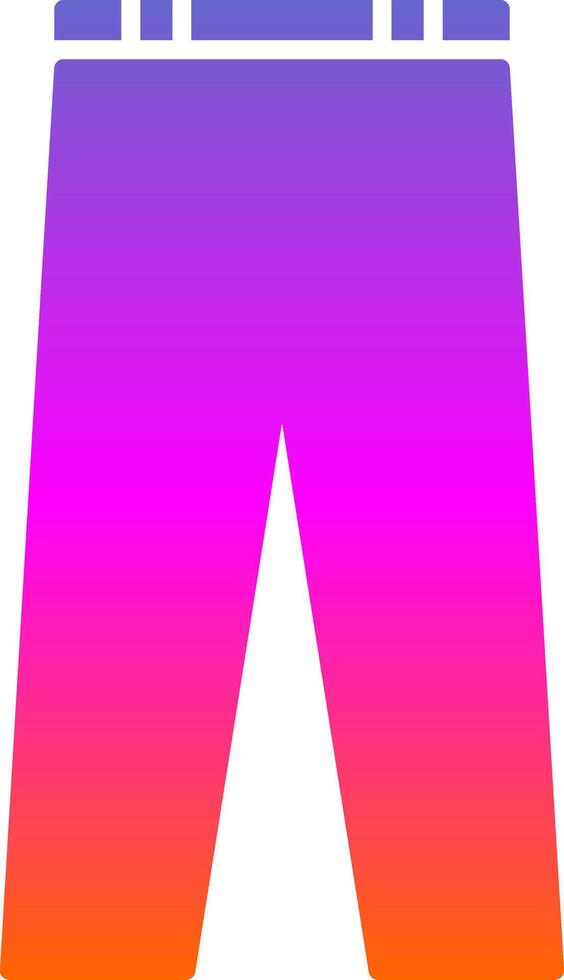 Trousers Glyph Gradient Icon vector