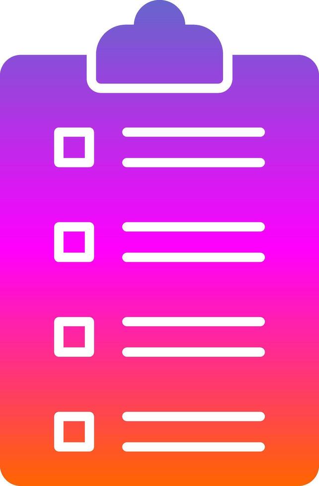 Checklist Glyph Gradient Icon vector
