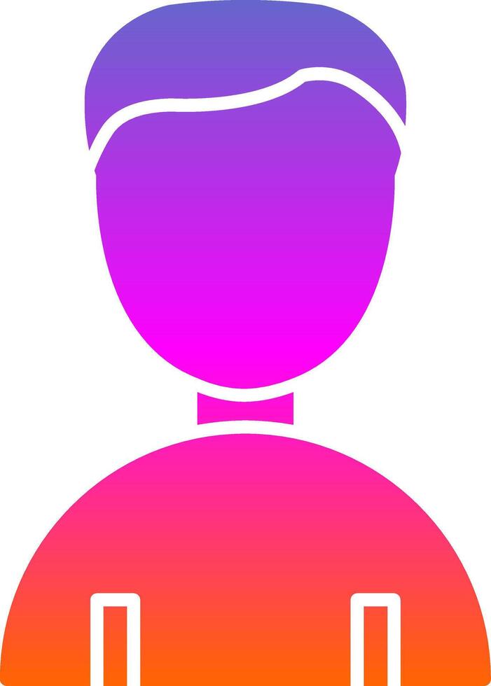 Person Glyph Gradient Icon vector