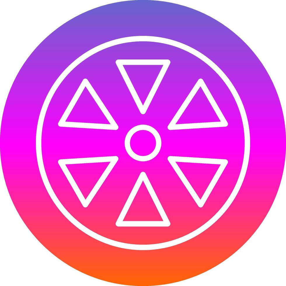 Wheel Glyph Gradient Icon vector