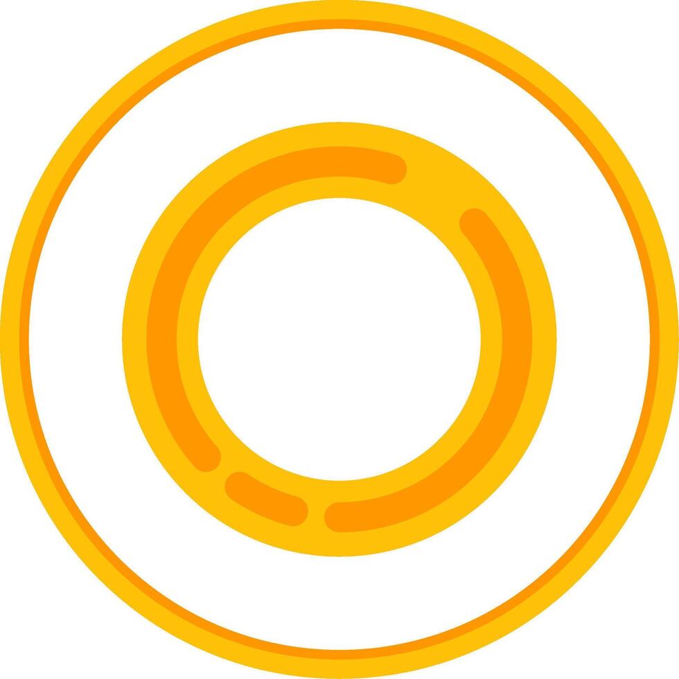 Circle Flat Circle Uni Icon vector