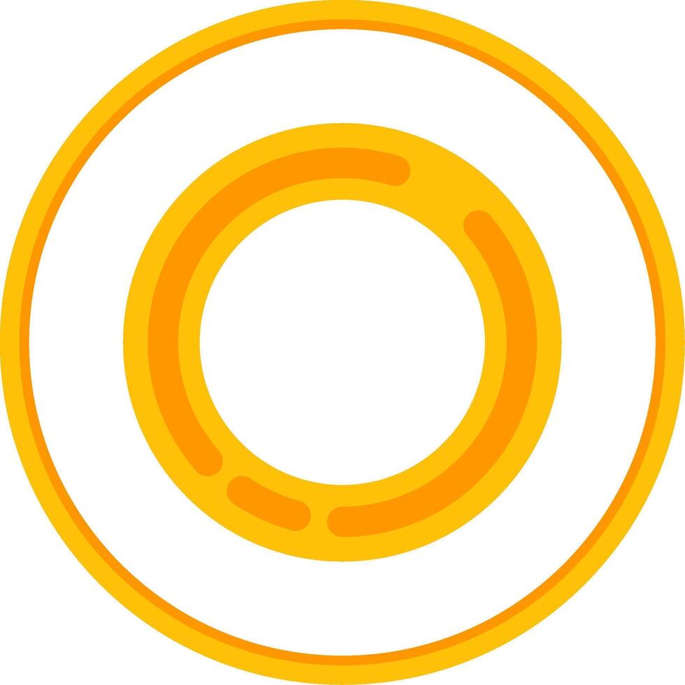 Circle Flat Circle Uni Icon vector
