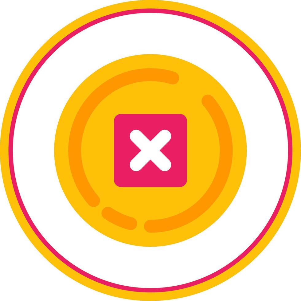 Delete Flat Circle Uni Icon vector