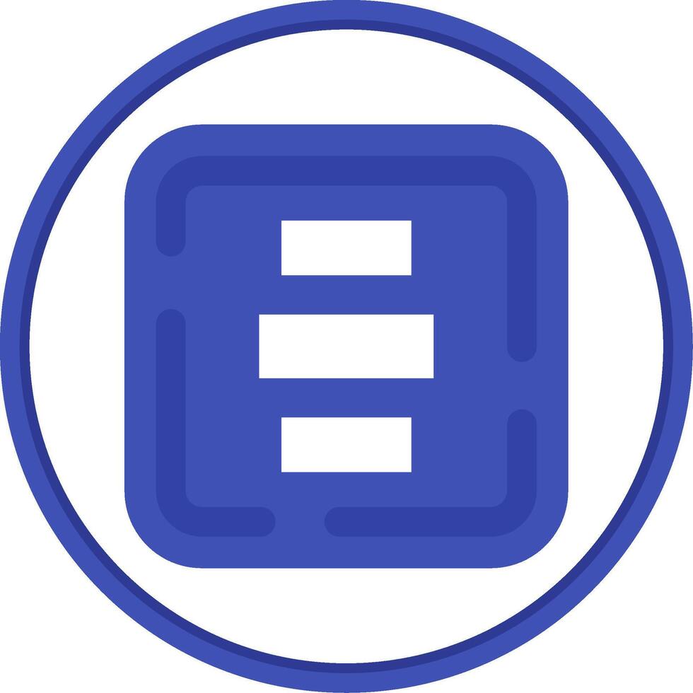 Horizontal Alignment Flat Circle Uni Icon vector