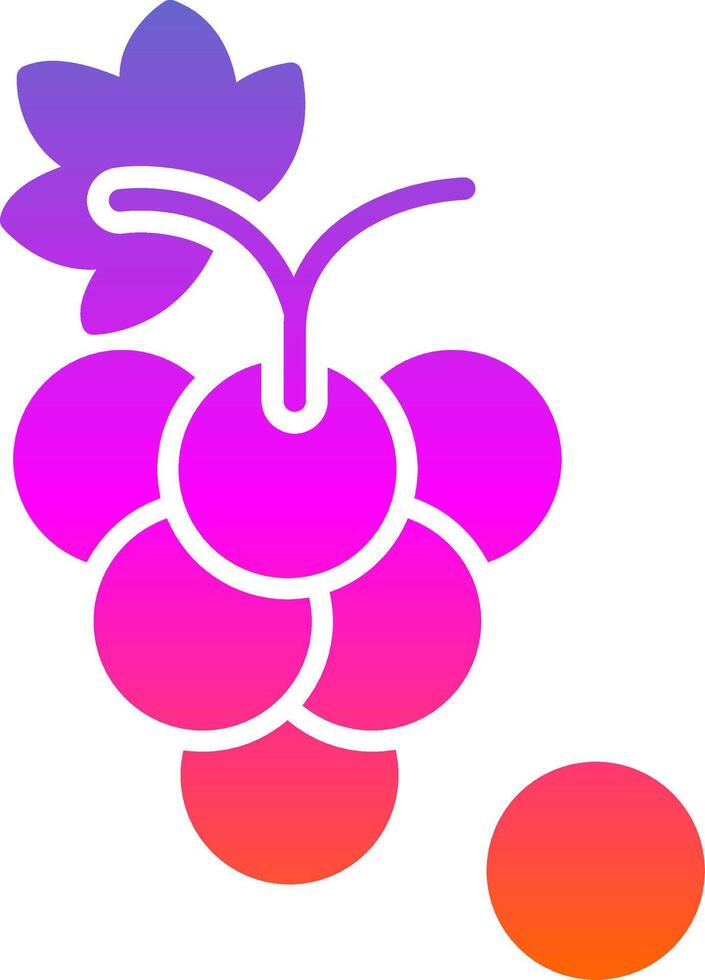 Grapes Glyph Gradient Icon vector