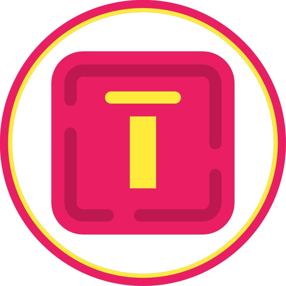 Top alignment Flat Circle Uni Icon vector