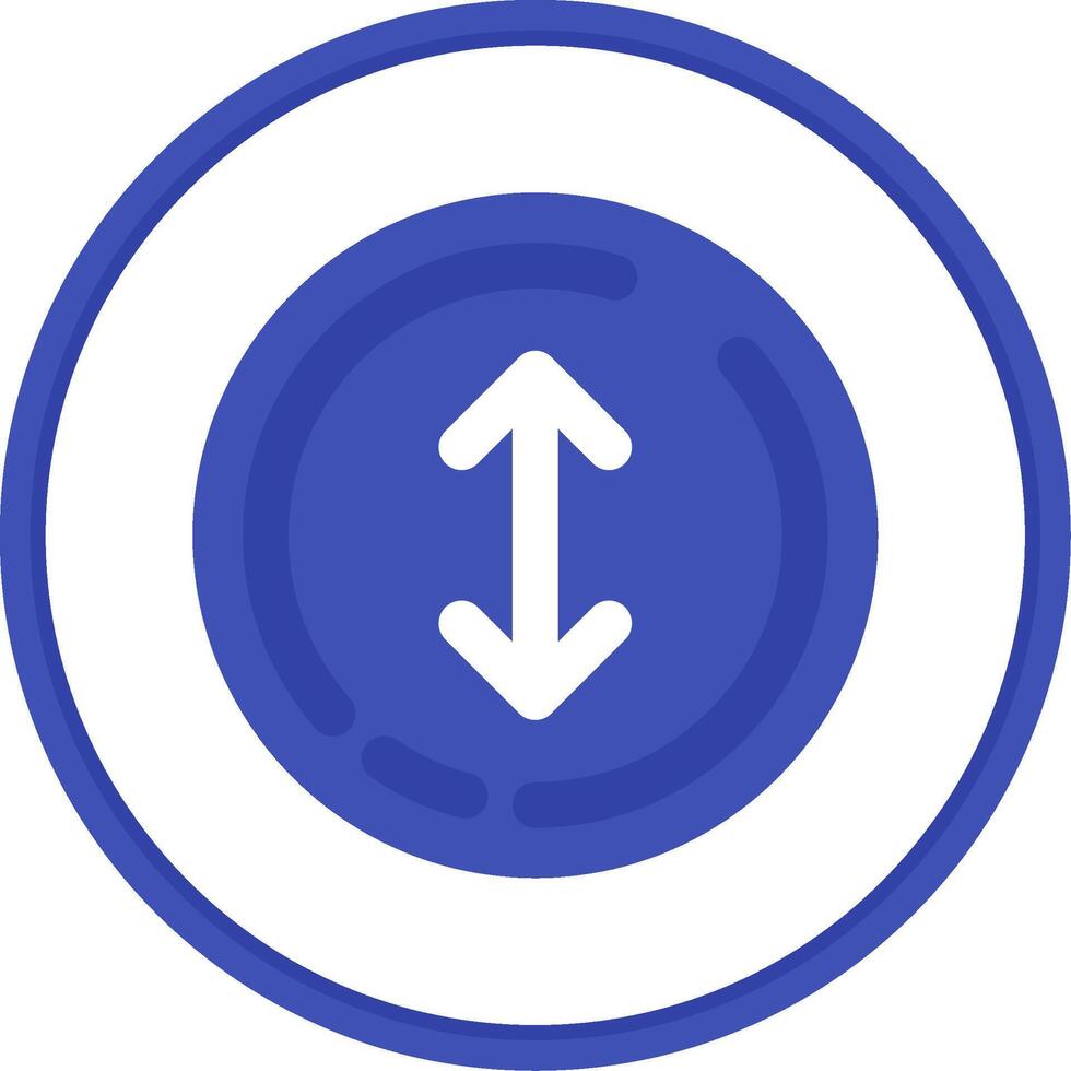 Up and down arrow Flat Circle Uni Icon vector