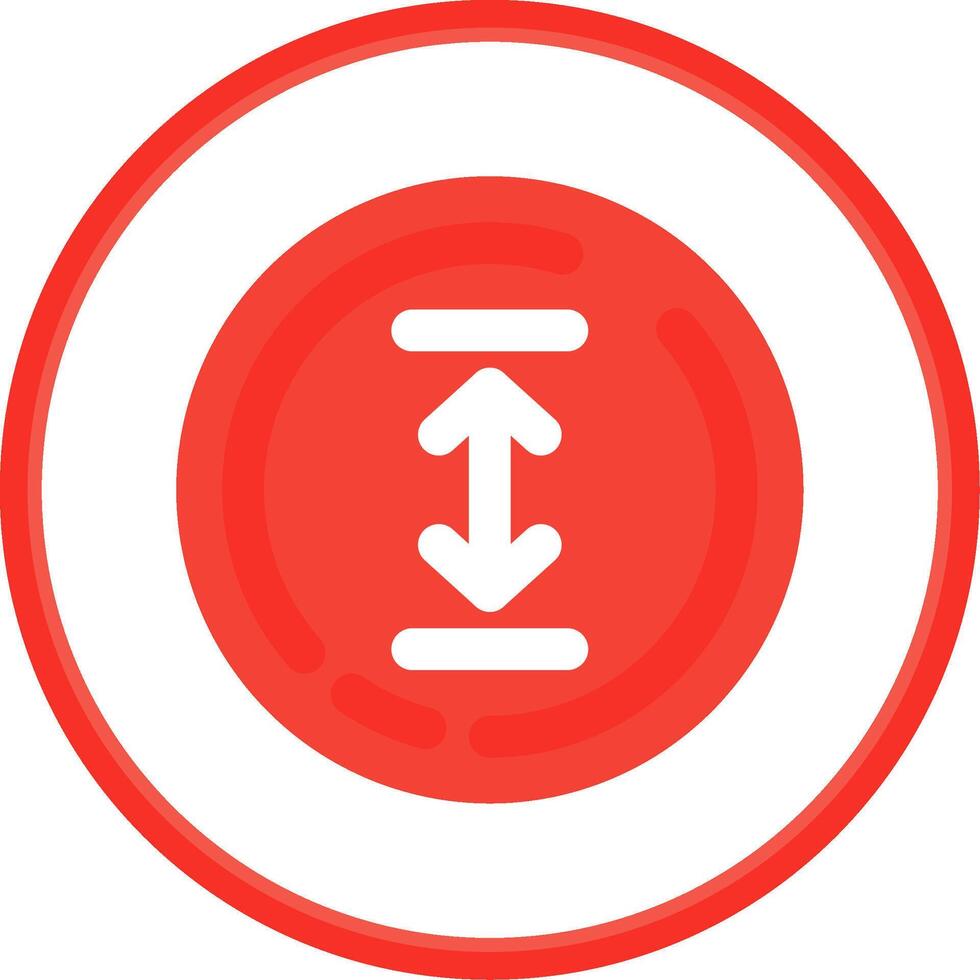Up and down arrow Flat Circle Uni Icon vector
