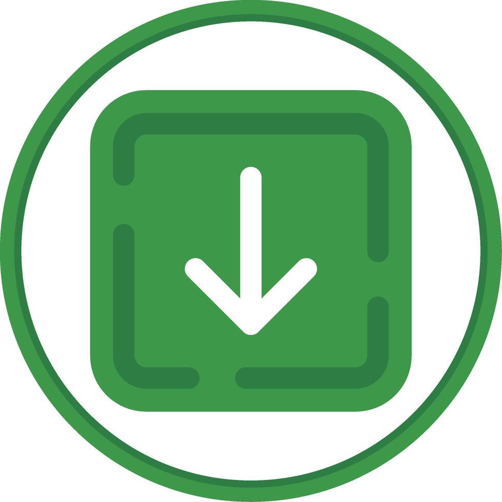 Down arrow Flat Circle Uni Icon vector