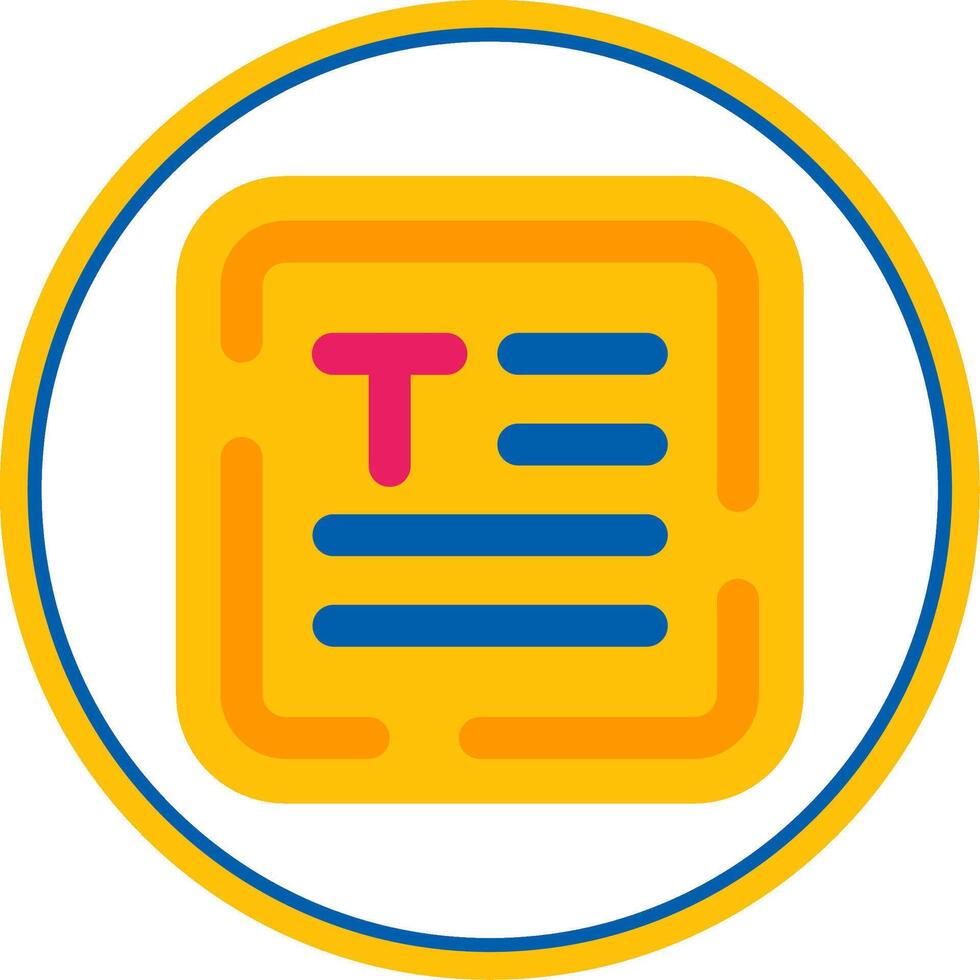 Align text Flat Circle Uni Icon vector