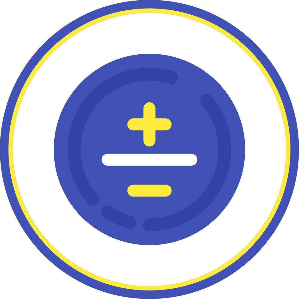 Mathematical symbol Flat Circle Uni Icon vector
