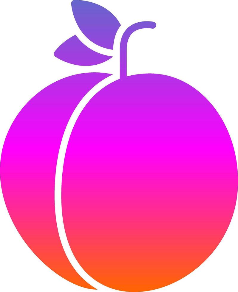 Peach Glyph Gradient Icon vector