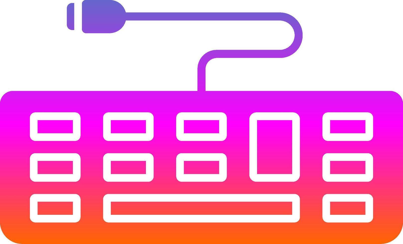 Keyboard Glyph Gradient Icon vector