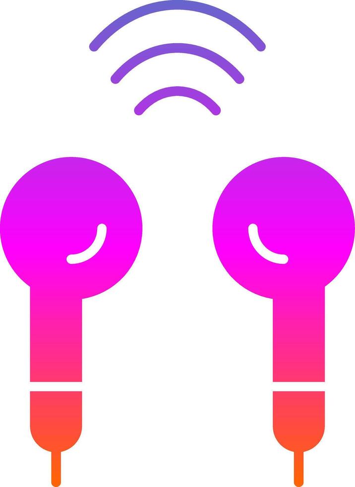 Earbuds Glyph Gradient Icon vector