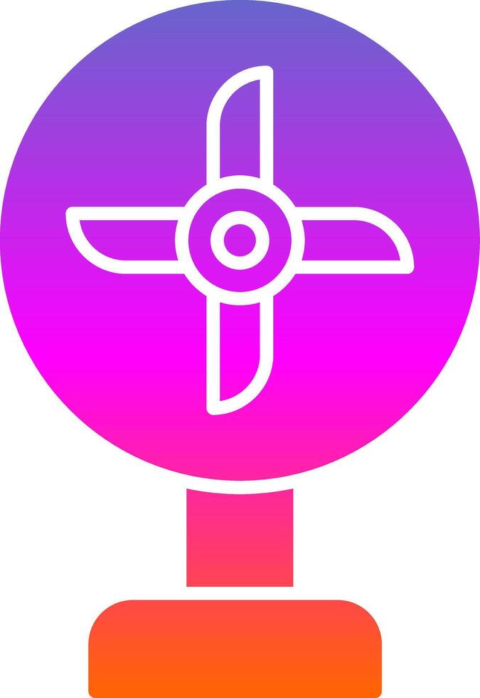 Fan Glyph Gradient Icon vector