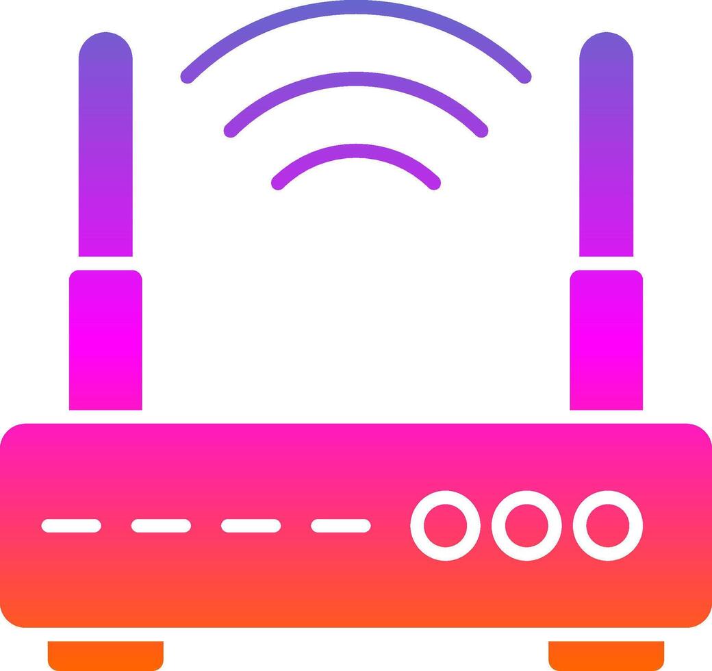 icono de gradiente de glifo de enrutador wifi vector