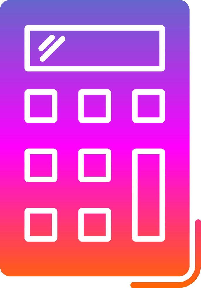Calculator Glyph Gradient Icon vector