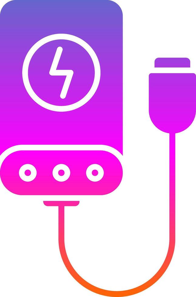 Power Bank Glyph Gradient Icon vector