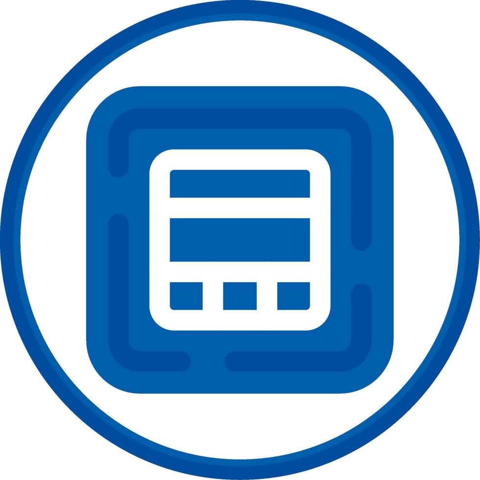 Layout Flat Circle Uni Icon vector