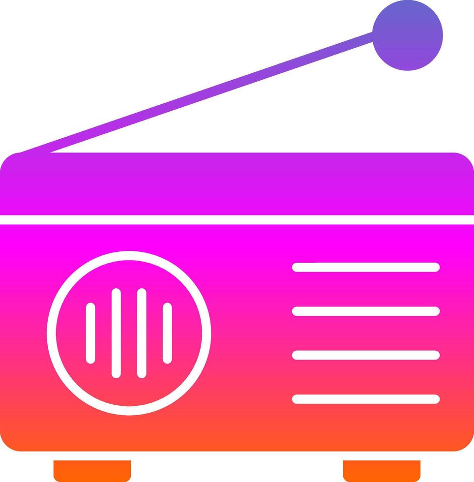 Radio Glyph Gradient Icon vector