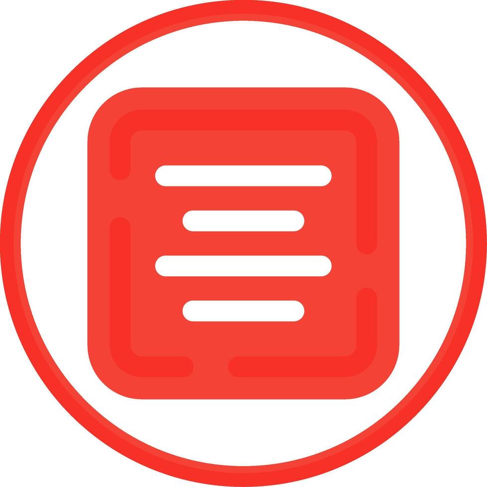 Center alignment Flat Circle Uni Icon vector