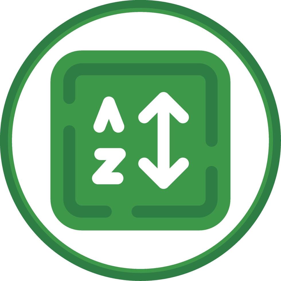 Alphabetical order Flat Circle Uni Icon vector