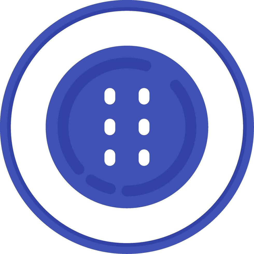 Dotted line Flat Circle Uni Icon vector